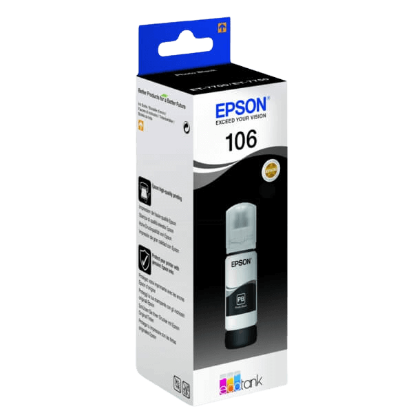 Epson Original 106 C13T00R140 fotosvart Blekk refill | Innhold: 70 ml.