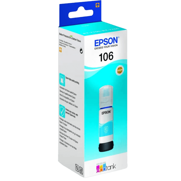 Epson Original 106 C13T00R240 cyan Blekk refill | Innhold: 70 ml.