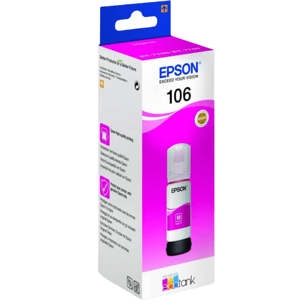 Epson Original 106 C13T00R340 magenta Blekk refill | Innhold: 70 ml.