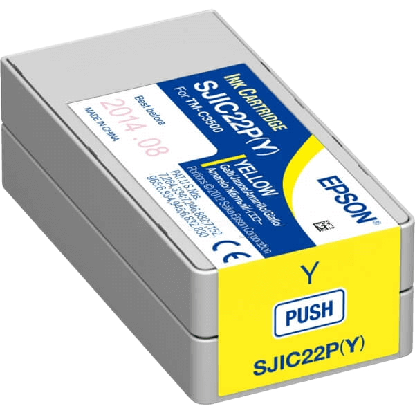 Epson Original SJIC22P C33S020604 gul blekkpatron | Innhold: 32,5 ml.