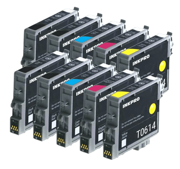 PixoJet Epson T0611 verdipakke - 10 stk.