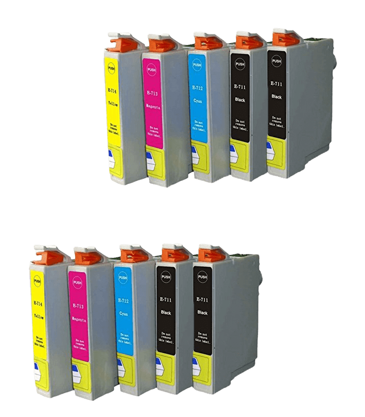 PixoJet Epson T0711 verdipakke - 10 stk.
