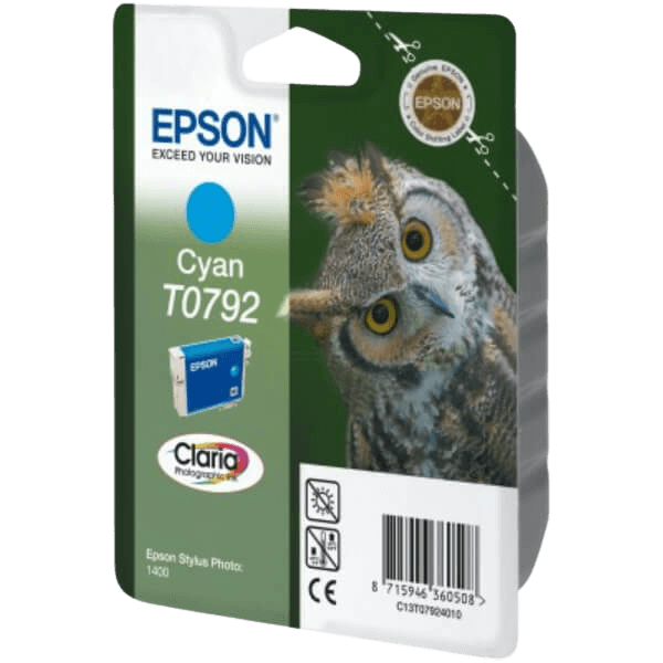 Epson Original T0792 C13T07924010 XL cyan blekkpatron | Innhold: 11,1 ml.