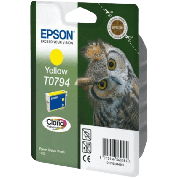 Epson Original T0794 C13T07944010 XL gul blekkpatron | Innhold: 11,1 ml.