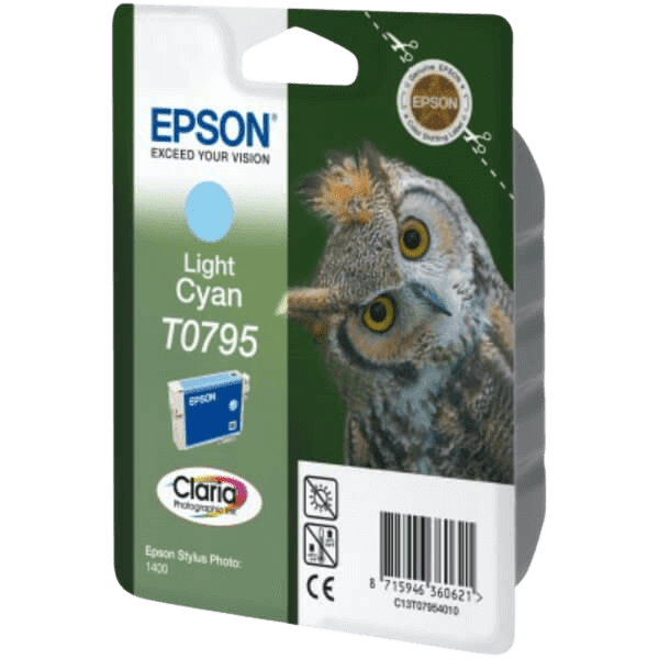 Epson Original T0795 C13T07954010 XL lys cyan blekkpatron | Innhold: 11,1 ml.