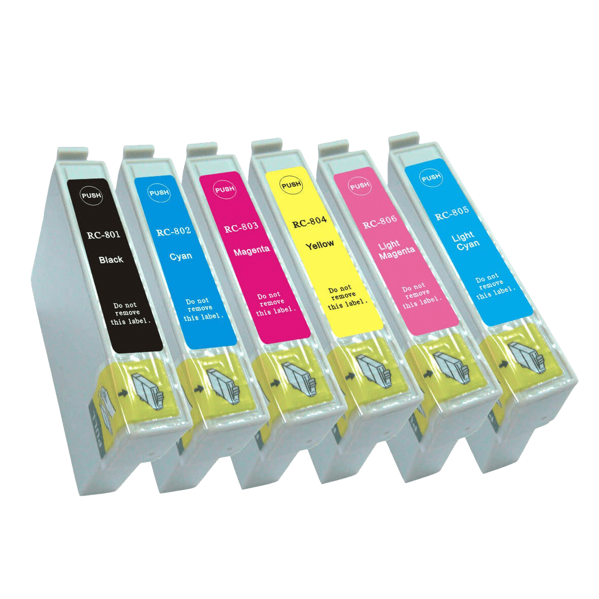 PixoJet Epson T0801 verdipakke - 6 stk.