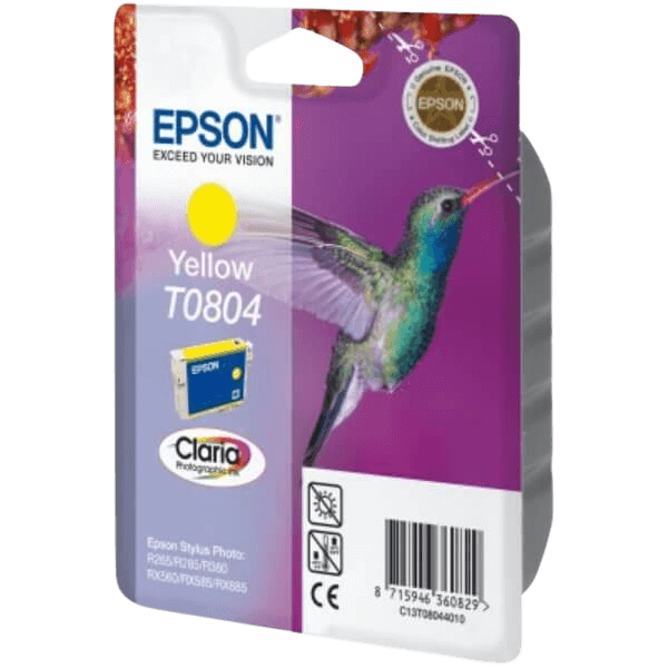 Epson Original T0804 C13T08044011 gul blekkpatron | Innhold: 7,4 ml.