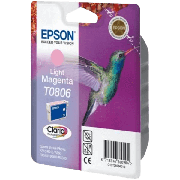 Epson Original T0806 C13T08064011 lys magenta blekkpatron | Innhold: 7,4 ml.