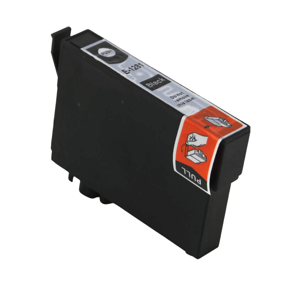PixoJet Epson T1281 C13T12814011 svart blekkpatron | Innhold: 13 ml.