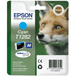 Epson Original T1282 C13T12824012 cyan blekkpatron | Innhold: 3,5 ml.