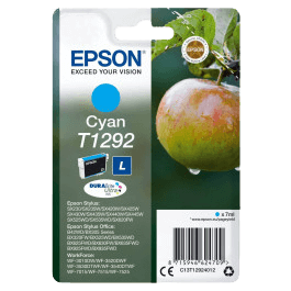 Epson Original T1292 C13T12924012 XL cyan blekkpatron | Innhold: 7 ml.