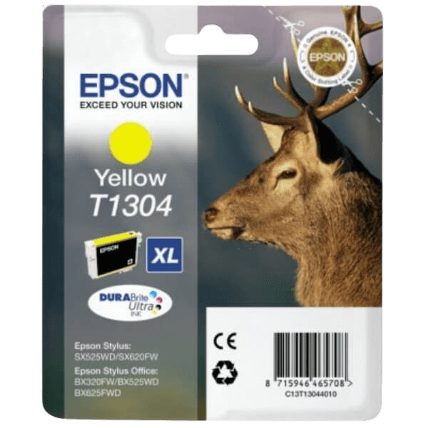 Epson Original T1304 C13T13044012 XXL gul blekkpatron | Innhold: 10,1 ml.
