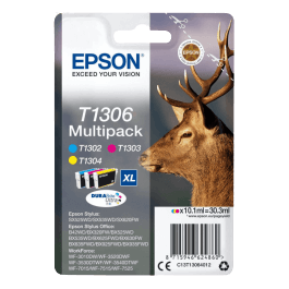 Epson Original T1306 C13T13064012 XXL 3 farger i én rabattpakke | Innhold: 3x10,1 ml.
