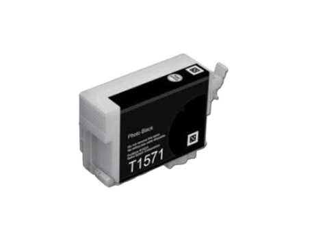 PixoJet Epson T1571 C13T15714010 fotosvart blekkpatron | Innhold: 26 ml.
