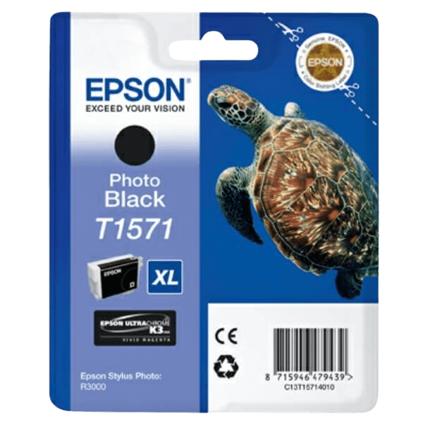 Epson Original T1571 C13T15714010 fotosvart blekkpatron | Innhold: 25,9 ml.