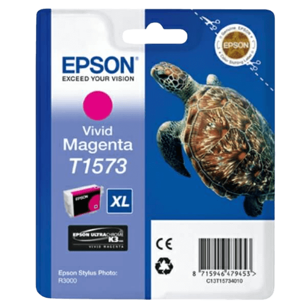 Epson Original T1573 C13T15734010 magenta blekkpatron | Innhold: 25,9 ml.