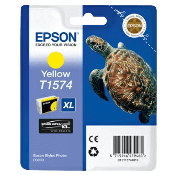 Epson Original T1574 C13T15744010 gul blekkpatron | Innhold: 25,9 ml.