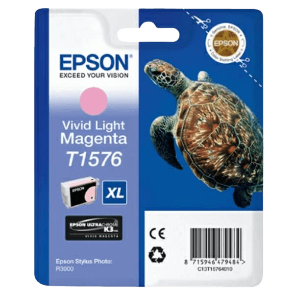 Epson Original T1576 C13T15764010 lys magenta blekkpatron | Innhold: 25,9 ml.