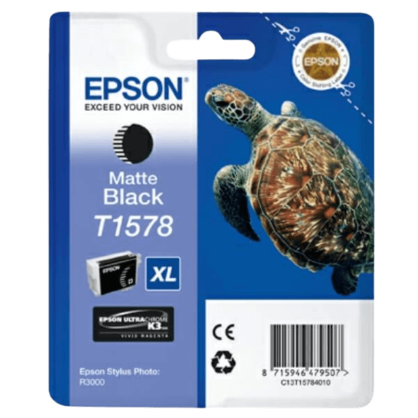 Epson Original T1578 C13T15784010 matt svart blekkpatron | Innhold: 25,9 ml.