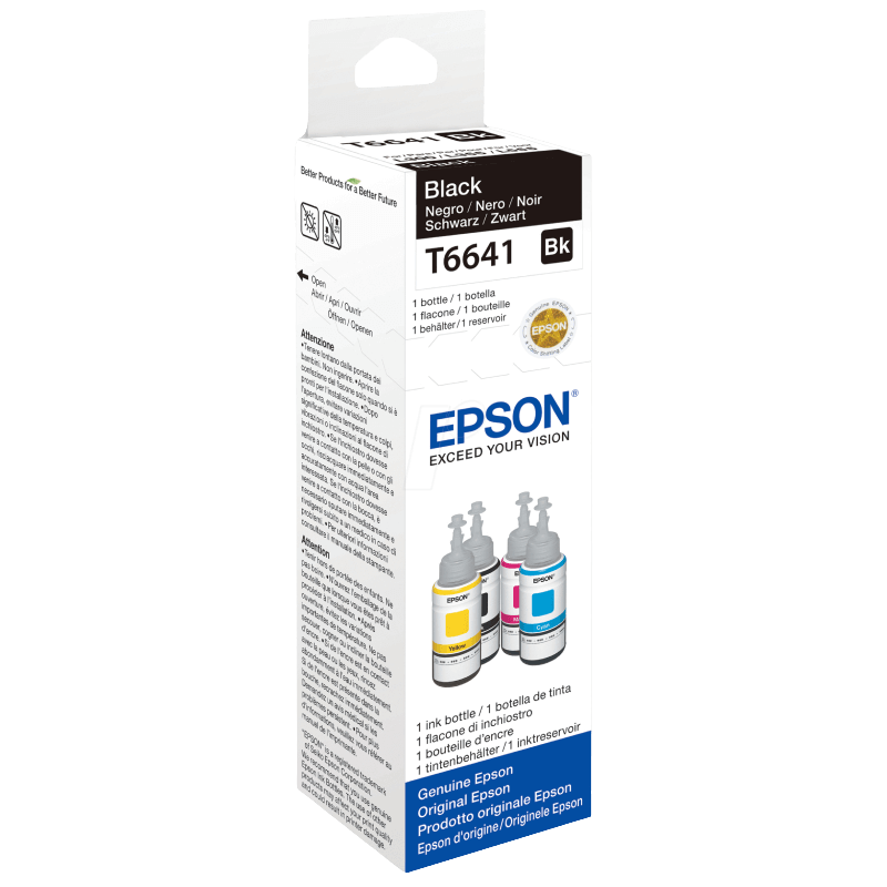 Epson Original T6641 C13T664140 svart Blekk refill | Innhold: 70 ml.