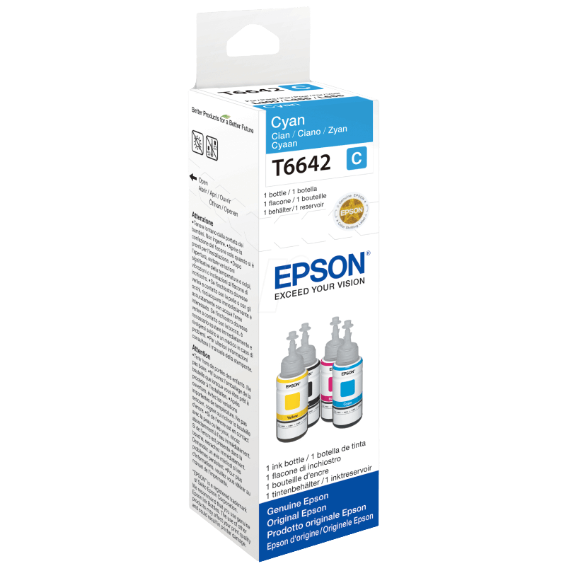 Epson Original T6642 C13T664240 cyan Blekk refill | Innhold: 70 ml.