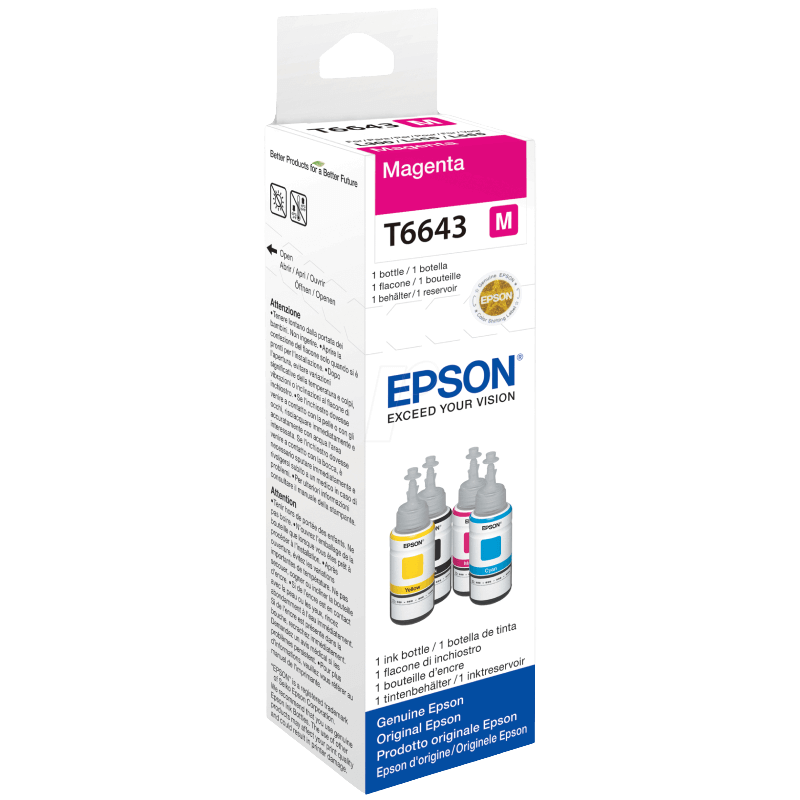 Epson Original T6643 C13T664340 magenta Blekk refill | Innhold: 70 ml.