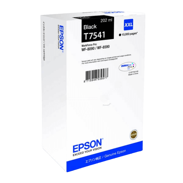 Epson Original T7541 C13T754140 XXL svart blekkpatron | Innhold: 202 ml.