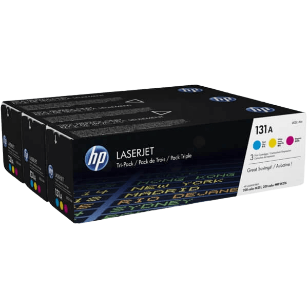 HP Original 131A U0SL1AM 3 farger i én rabattpakke | Innhold: 5400 sider