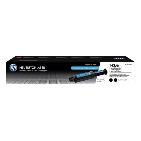 HP Original 143AD W1143AD twin pack svart toner | Innhold: 5000 sider