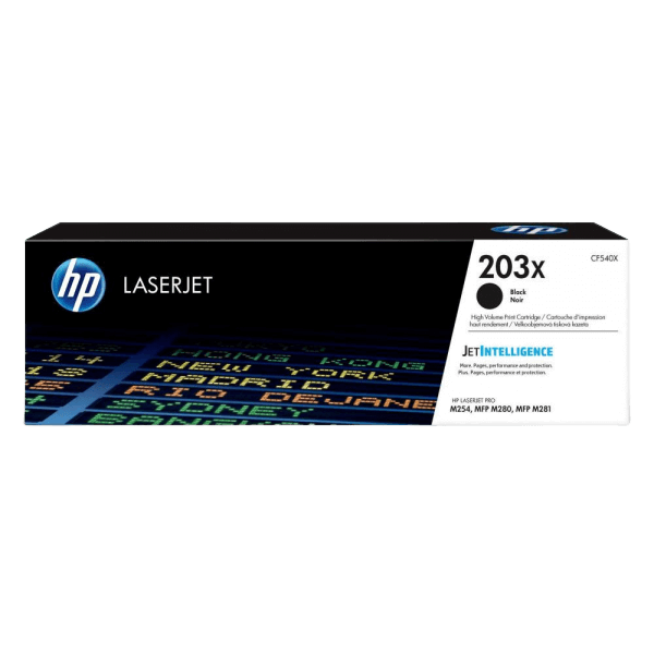 HP Original 203X CF540X XL svart toner | Innhold: 3200 sider