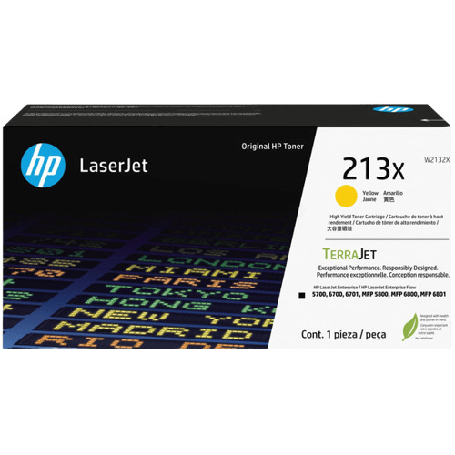 HP Original 213X W2132X XL gul toner | Innhold: 6000 sider