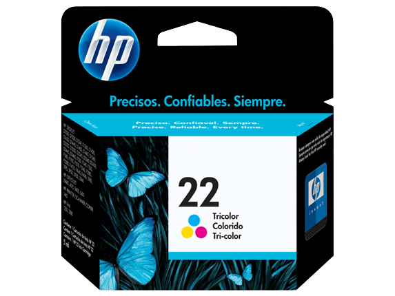 HP Original 22 C9352AE 3 farger i én blekkpatron | Innhold: 5 ml.