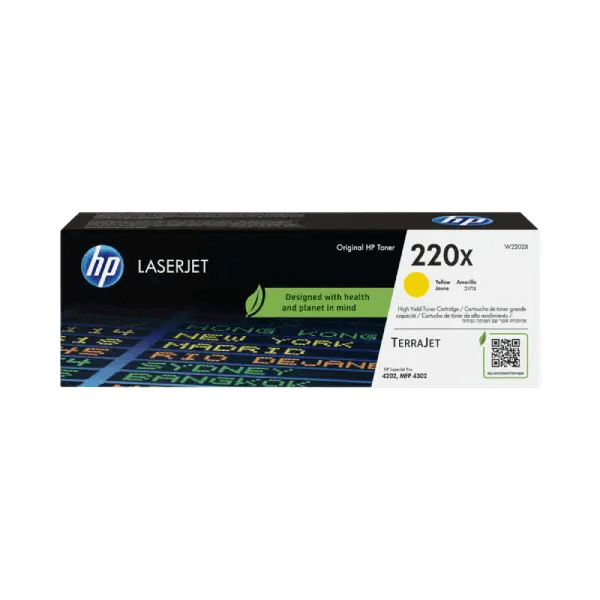 HP Original 220X W2202X XL gul toner | Innhold: 5500 sider