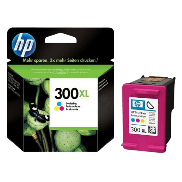 HP Original 300 CC644EE XL 3 farger i én blekkpatron | Innhold: 11 ml.