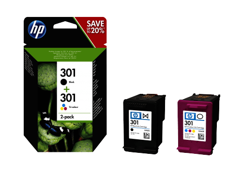HP Original 301 N9J72AE / J3M81AE CMYK rabattpakke | Innhold: 355 sider