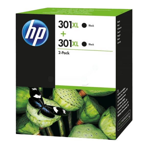 HP Original 301XL D8J45AE XL twin pack svart blekkpatron | Innhold: 960 sider