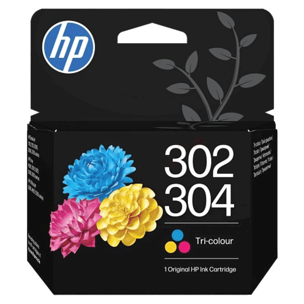 HP Original 302/304 B7RT6AE 3 farger i én blekkpatron | Innhold: 100 sider