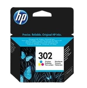 HP Original 302 F6U65AE 3 farger i én blekkpatron | Innhold: 4 ml.