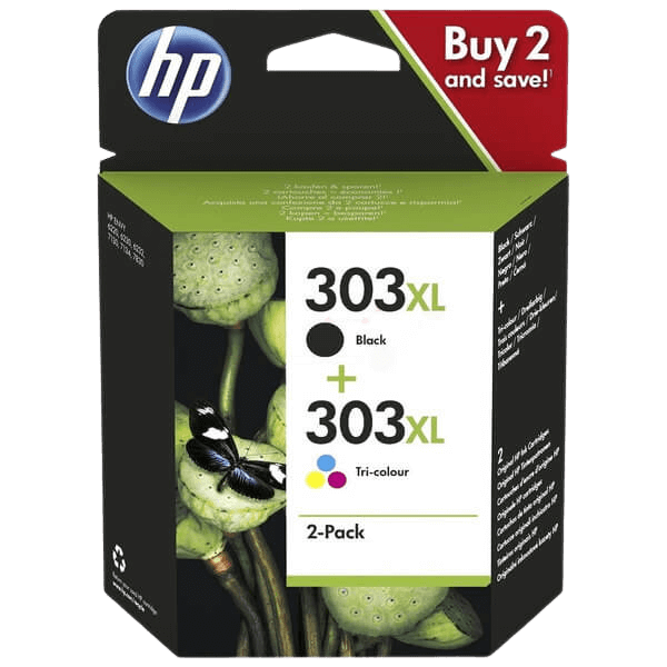 HP Original 303XL 3YN10AE CMYK rabattpakke | Innhold: 12 + 10 ml.