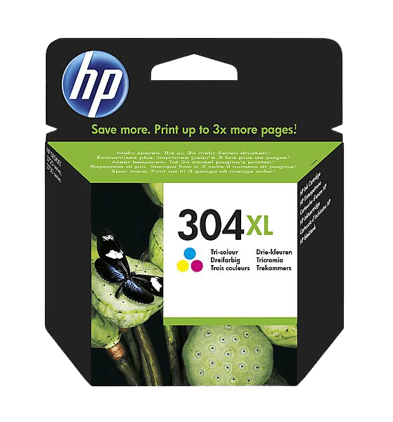 HP Original 304 N9K07AE XL 3 farger i én blekkpatron | Innhold: 7 ml.