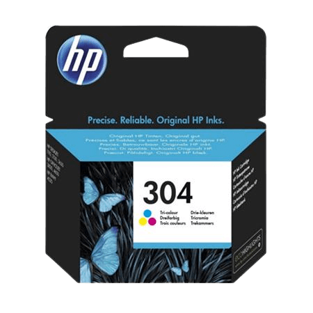 HP Original 304CMY N9K05AE 3 farger i én blekkpatron | Innhold: 2 ml.