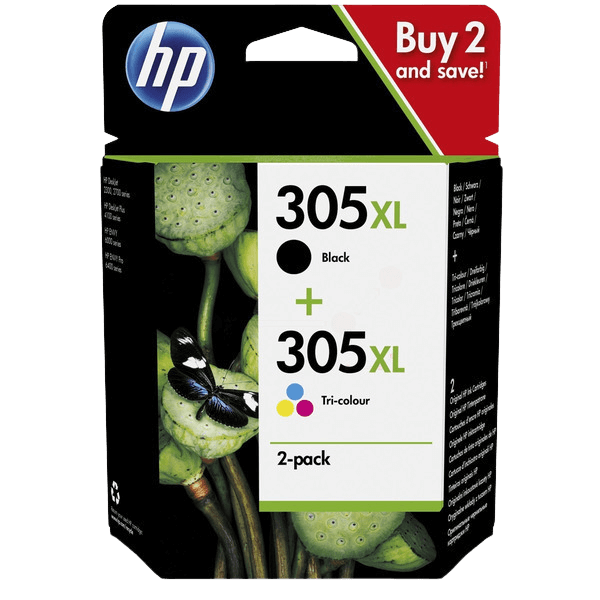 HP Original 305 6ZA94AE XL CMYK rabattpakke | Innhold: 440 sider
