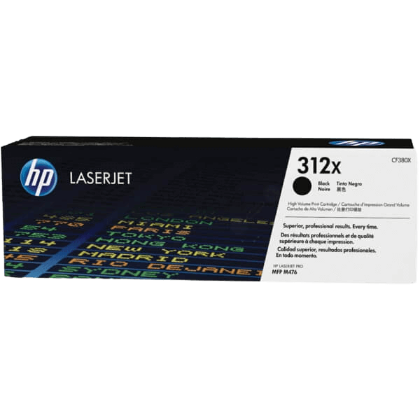 HP Original 312X CF380X XL svart toner | Innhold: 4400 sider
