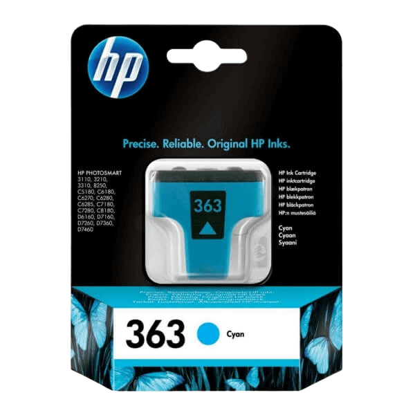 HP Original 363 C8771EE cyan blekkpatron | Innhold: 4 ml.