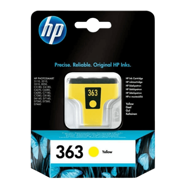 HP Original 363 C8773EE gul blekkpatron | Innhold: 4 ml.