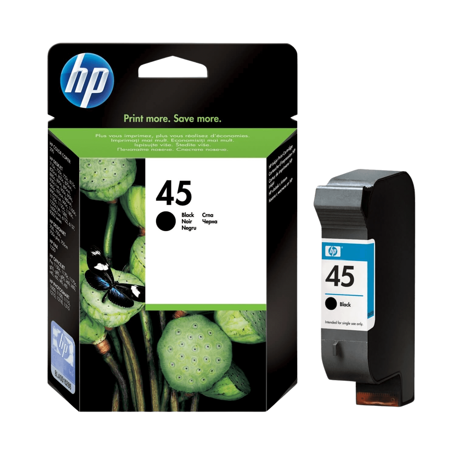 HP Original 45 51645AE XL svart blekkpatron | Innhold: 45 ml.