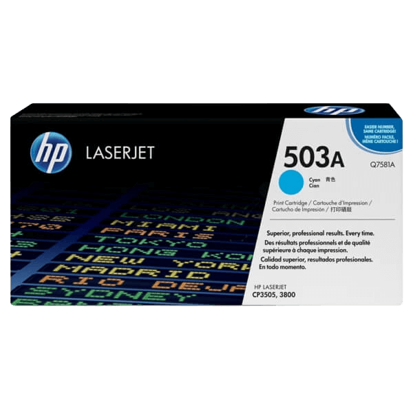 HP Original 503A Q7581A cyan toner | Innhold: 6000 sider