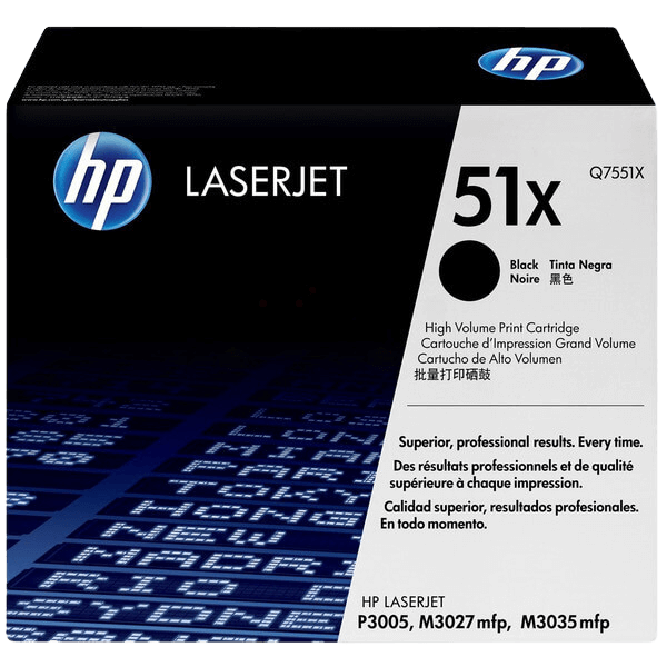 HP Original 51X Q7551X XL svart toner | Innhold: 13000 sider