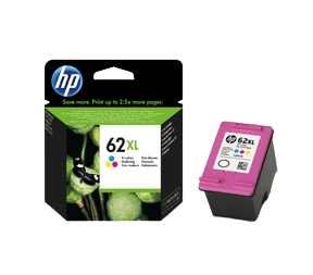 HP Original 62XL C2P07AE 3 farger i én blekkpatron | Innhold: 415 sider