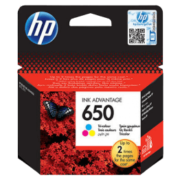 HP Original 650 CZ102AE 3 farger i én blekkpatron | Innhold: 200 sider
